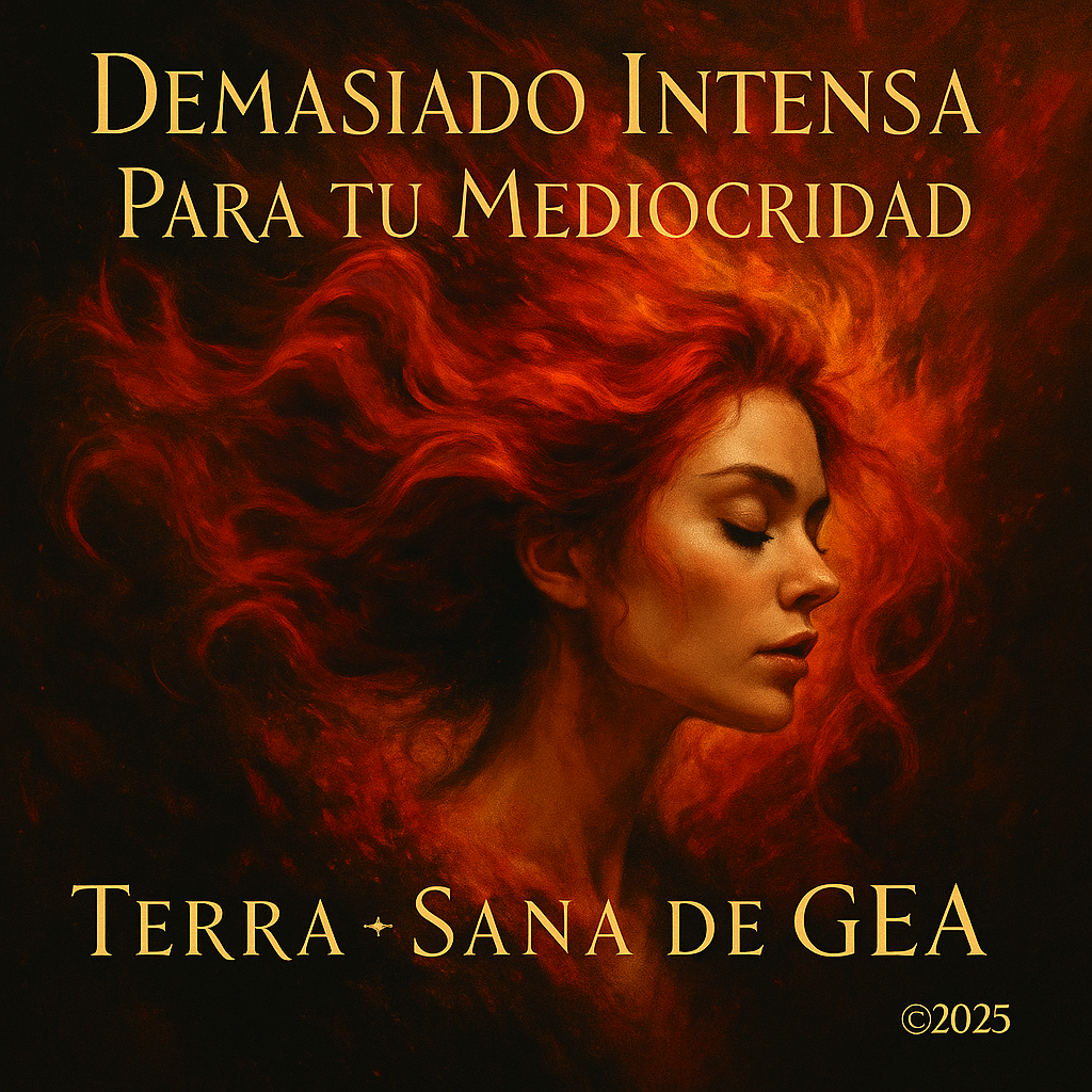 Portada oficial de la carta sonora “Demasiado intensa para tu mediocridad”, parte del álbum Yo También Fui Drama / El Archivo del Abandono. © 2025 Terra-Sana de GEA.